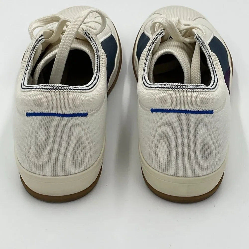Rothys Lace Up Sneakers Blue Blackberry‎ Color Block Shoes Womens Size 8 EUC
